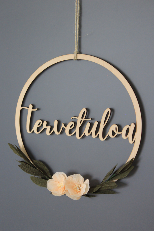 Tervetuloa- kyltti