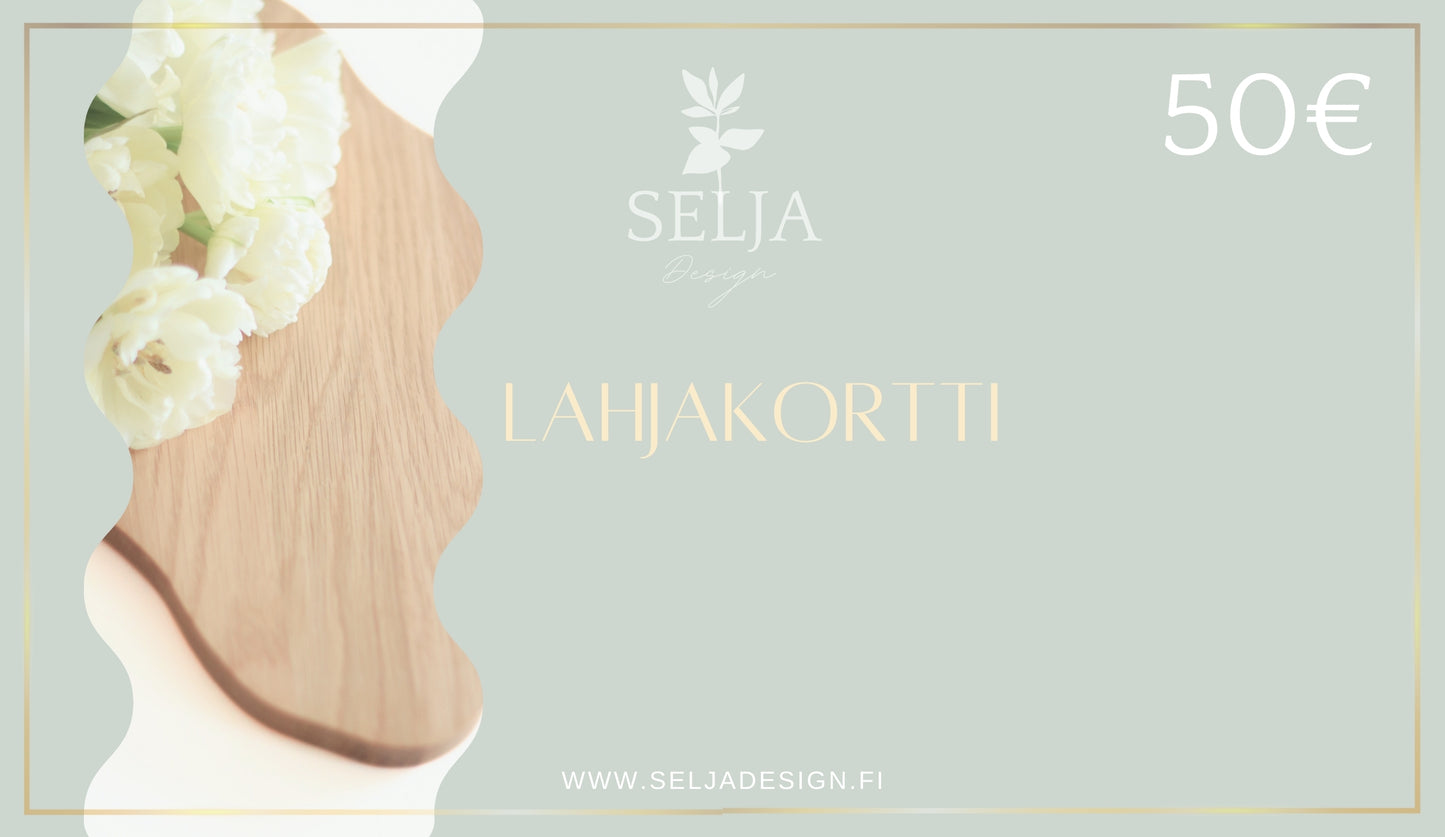 Selja Design lahjakortti